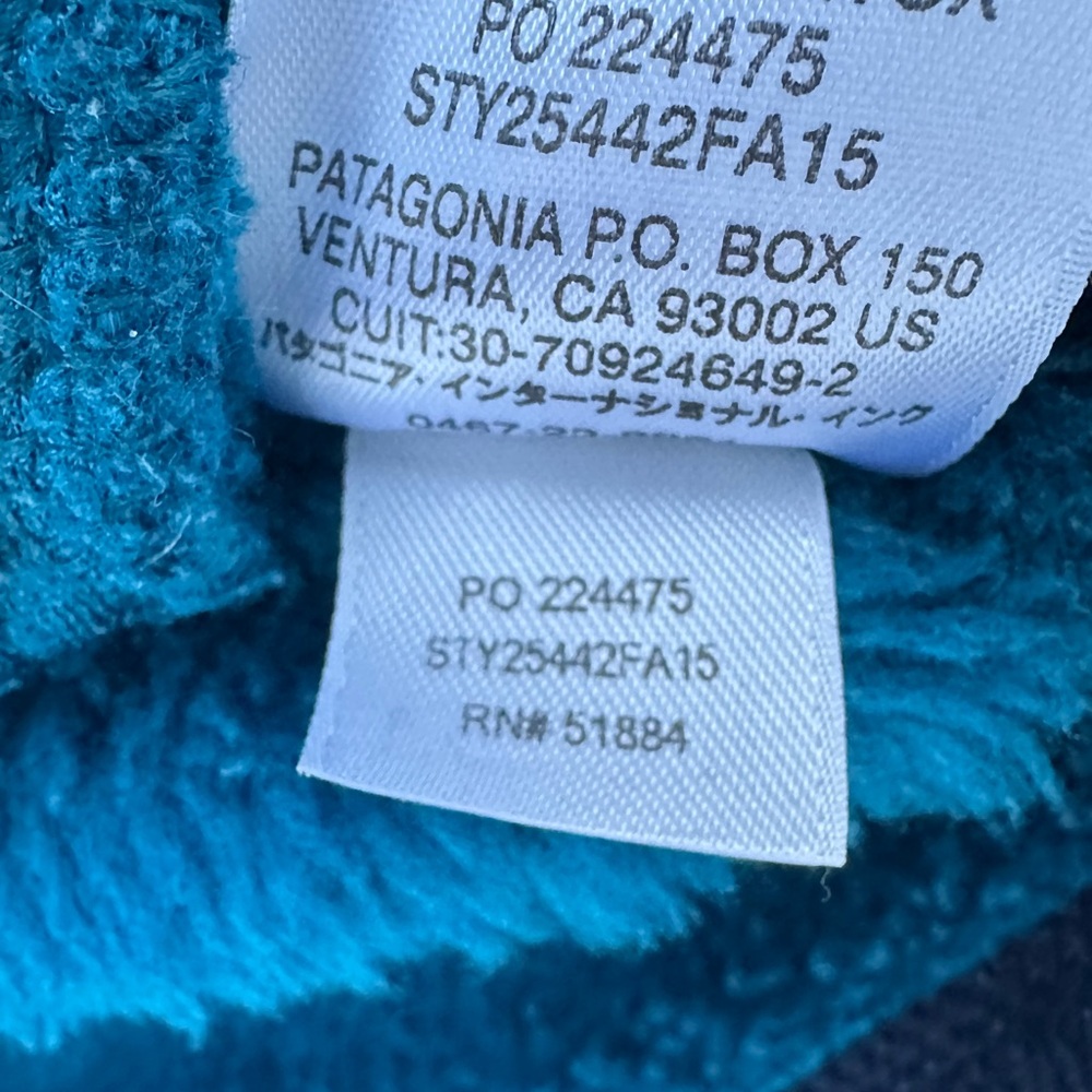 Patagonia Women’s Deep Teal Fleece Snap Pullover Snap T - Small - Picture 5 of 12